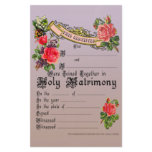 Commemorative Wedding License Personalized Stationery