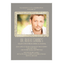 Commencement Circles Photo Graduation  Invitation
