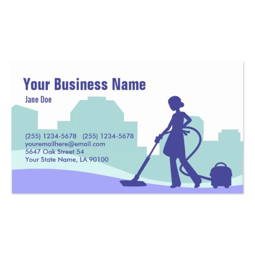 Commercial Cleaning Business Card (front side)