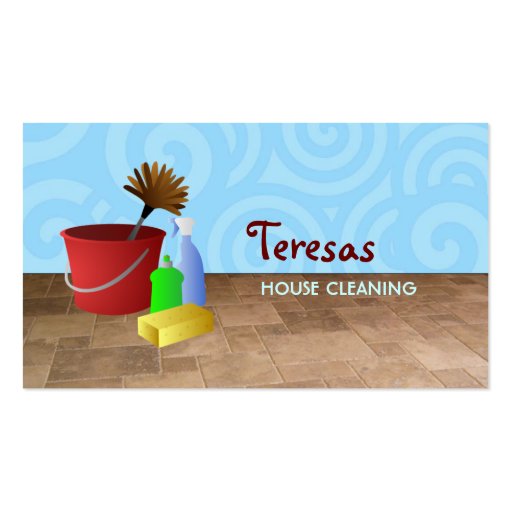 commercial cleaning business cards (front side)