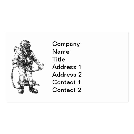 Commercial Diver Business Card (front side)
