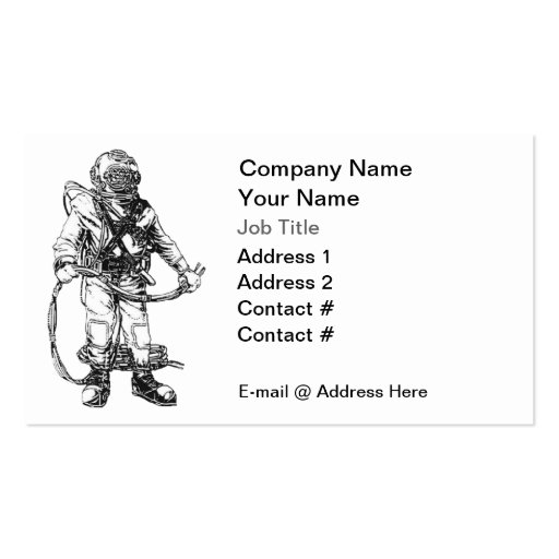 Commercial Diving Business Card (front side)