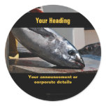 Commercial fishing harbor tuna CUSTOMIZE Round Stickers