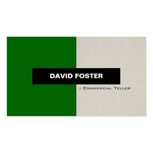 Commercial Teller - Simple Elegant Stylish Business Cards