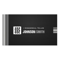 Commercial Teller - Urban Black White Business Card Templates