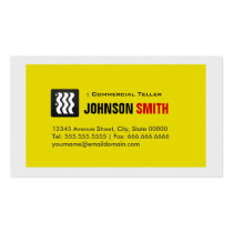 Commercial Teller - Urban Yellow White Business Cards