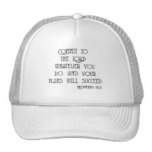 Commit to the Lord Bible Quote Tshirts Mesh Hats