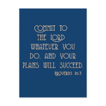 Commit to the Lord Bible Quote Tshirts Post Cards