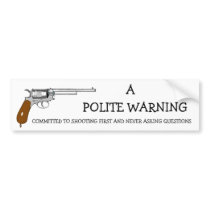 COMMITTED TO SHOOTING FIRST AND NEVER ASK... bumper stickers by Room_6_designs COMMITTED TO SHOOTING FIRST AND NEVER ASK... bumper stickers