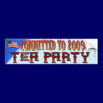 Committed To Tea Party Bumper Sticker bumper stickers