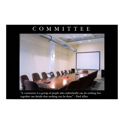 COMMITTEE Motivational Anti-motivational Boardroom Print by jesterbryanc