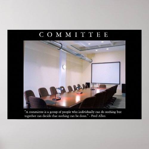 COMMITTEE Motivational Anti-motivational Boardroom print