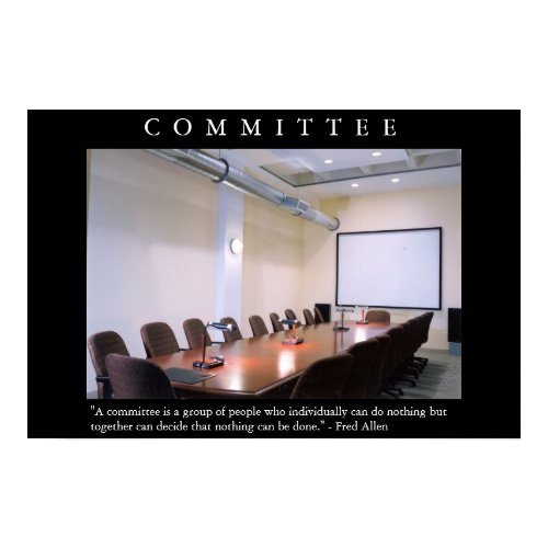 COMMITTEE Motivational Anti-motivational Boardroom print