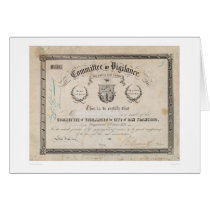 Committee of Vigilance, San Francisco (2539A) Greeting Cards