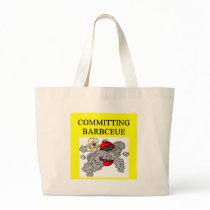 committing barbecue joke canvas bag