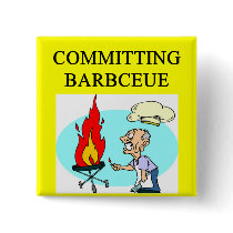 committing barbecue joke button