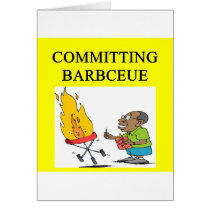 committing barbecue joke greeting card