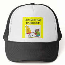 committing barbecue joke mesh hat
