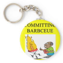 committing barbecue joke keychains