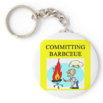 committing barbecue joke keychain