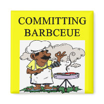 committing barbecue joke magnets