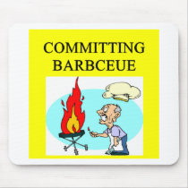 committing barbecue joke mouse pad