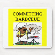 committing barbecue joke mouse pad