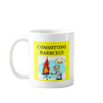 committing barbecue joke mug