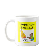 committing barbecue joke coffee mug