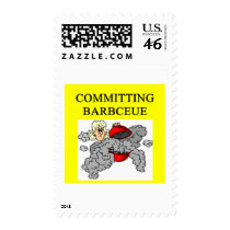committing barbecue joke stamp