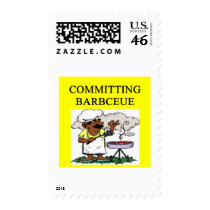 committing barbecue joke stamps
