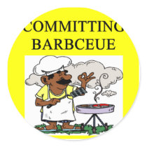 committing barbecue joke sticker