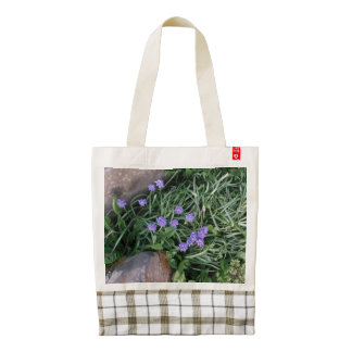common grape hyacinth, spring flower HEART bag