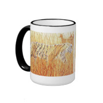 "Common Ground" Tiger in Grass Watercolor mugs