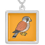 Birdorable Common Kestrel Silver Plated Necklace