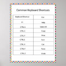 Common Keyboard Shortcuts Print