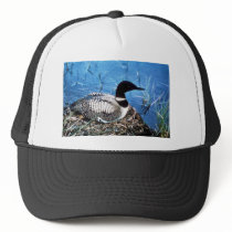 Common Loon on Nest Trucker Hat