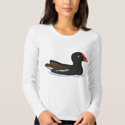 Common Moorhen Women's American Apparel Fine Jersey Long Sleeve T-Shirt