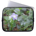 Common Periwinkle, Vinca Minor, on Roadside Computer Sleeve