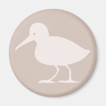 Common Sandpiper Bird Icon Fridge Magnet