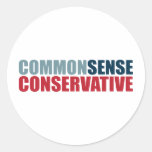 Common Sense Conservative Round Sticker