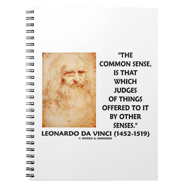 Common Sense Judges Of Things Leonardo da Vinci Notebook