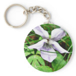 Common White Blue Dog Violet Keychain