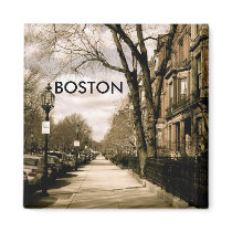 Commonwealth Avenue Neighborhood (sepia) magnets by vlim4th Commonwealth Avenue Neighborhood (sepia) magnets