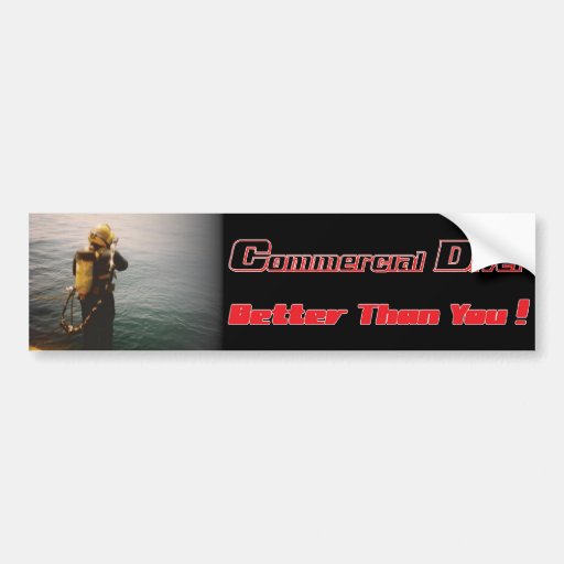Commrecial Diver splashin' down Bumper Stickers
