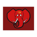Communelephant Red Elephant Post Cards