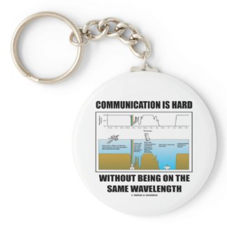 Communication Hard Without Being Same Wavelength keychain