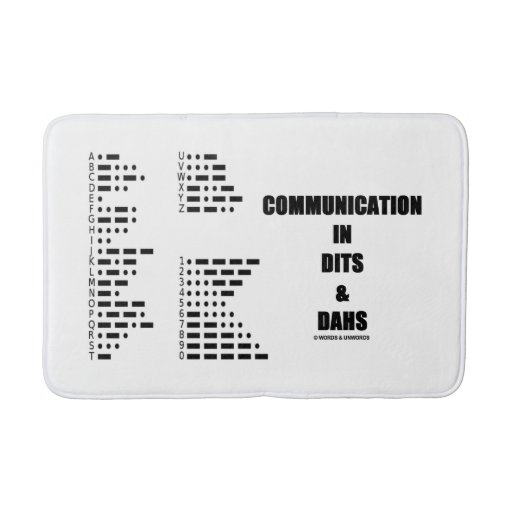 Communication In Dits And Dahs Morse Code Humor Bathroom Mat Zazzle