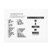 Communication Is A Matter Of Morse Post Card