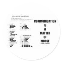 Communication Is A Matter Of Morse Sticker